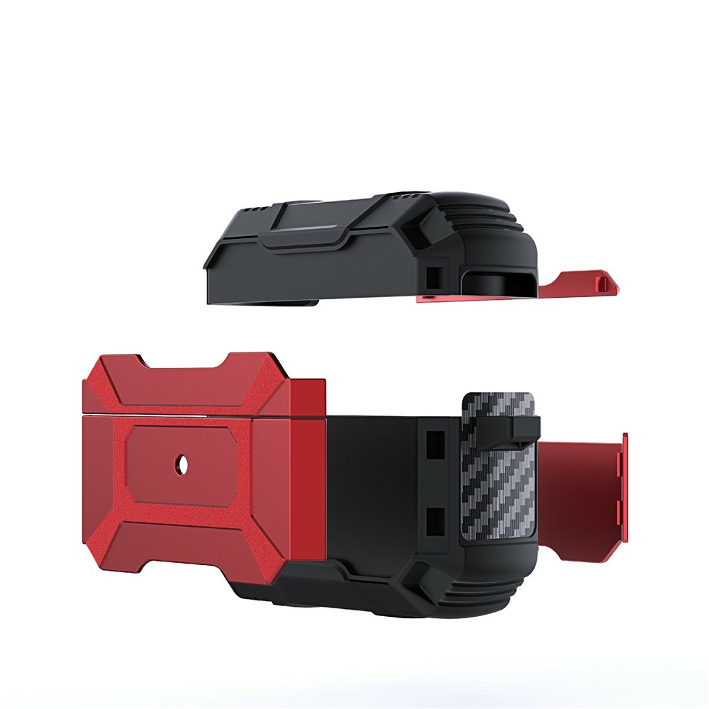 Portable Wireless Earphone Case Sleeve Anti-drop Anti-scratch TPU Protective Cover for AirPods Pro - Red-6