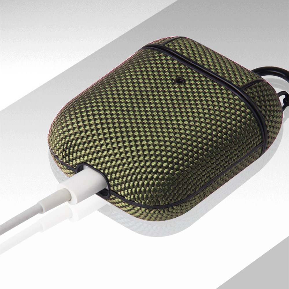 Waterproof Nylon Wireless Earphone Case Sleeve Anti-drop Anti-scratch Protective Cover for Apple AirPods with Charging Case (2016/2019) / Apple AirPods with Wireless Charging Case (2019) - Grey-4