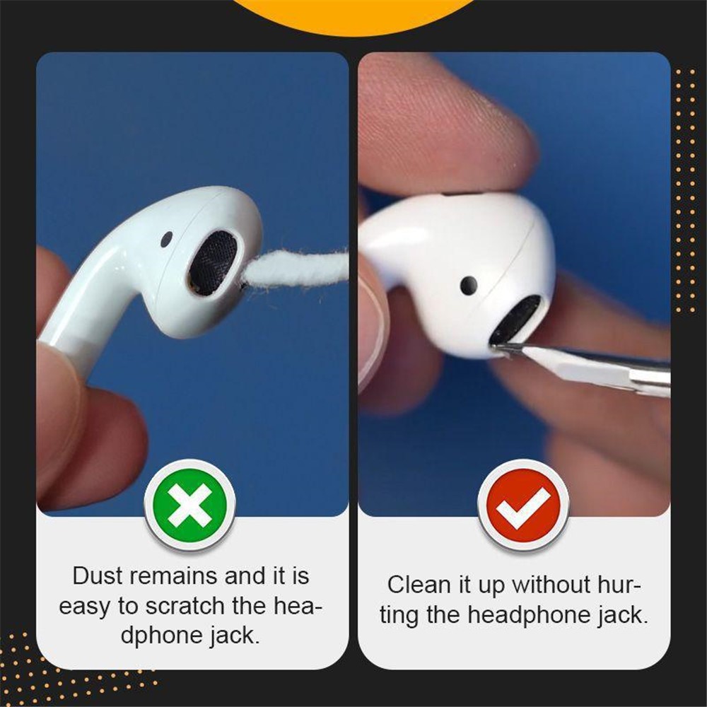 Bluetooth Earbuds Cleaning Pen with Soft Microfiber Brush for Airpod Cleaner Kit Small Part and Holes Camera Cleaner-9