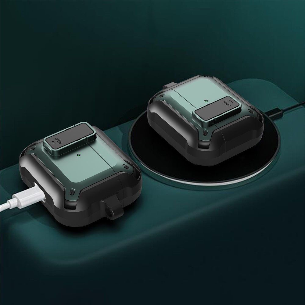 Wireless Earphone Charging Case Sleeve Anti-drop TPU+PC Protective Cover with Snap-on Lid Design for AirPods 3 - Style 1-4