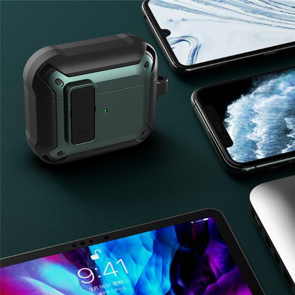 Wireless Earphone Charging Case Sleeve Anti-drop TPU+PC Protective Cover with Snap-on Lid Design for AirPods 3 - Style 1-8