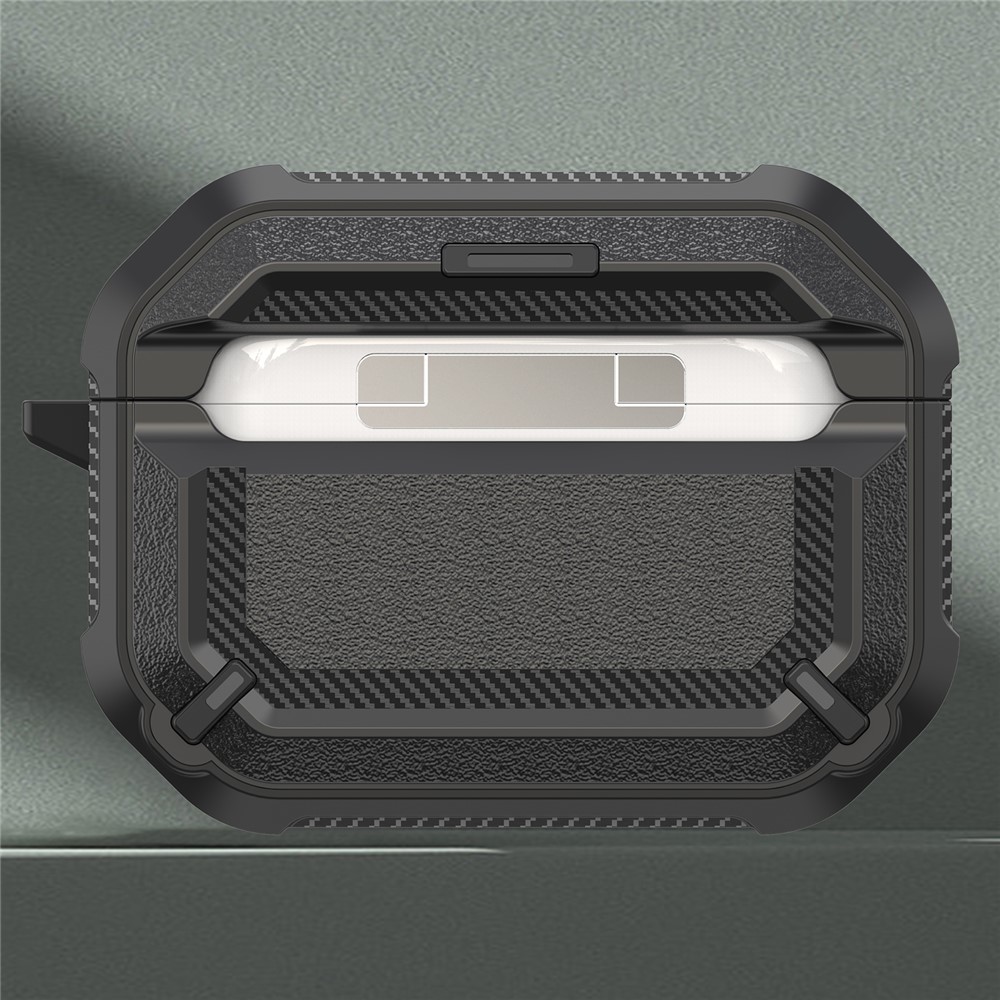Portable Shockproof Anti-drop TPU+PC 2-in-1 Earphone Earbuds Case Cover with Lock/Buckle for Apple AirPods Pro - Type 1-3
