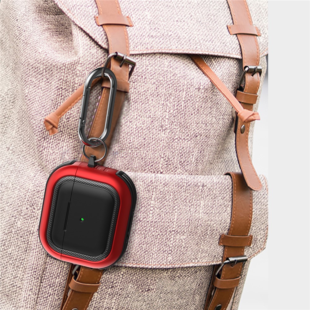 Bluetooth Earphone Anti-drop TPU+PC Protective Case Cover with Hanging Buckle for AirPods 3 - Style 1-8