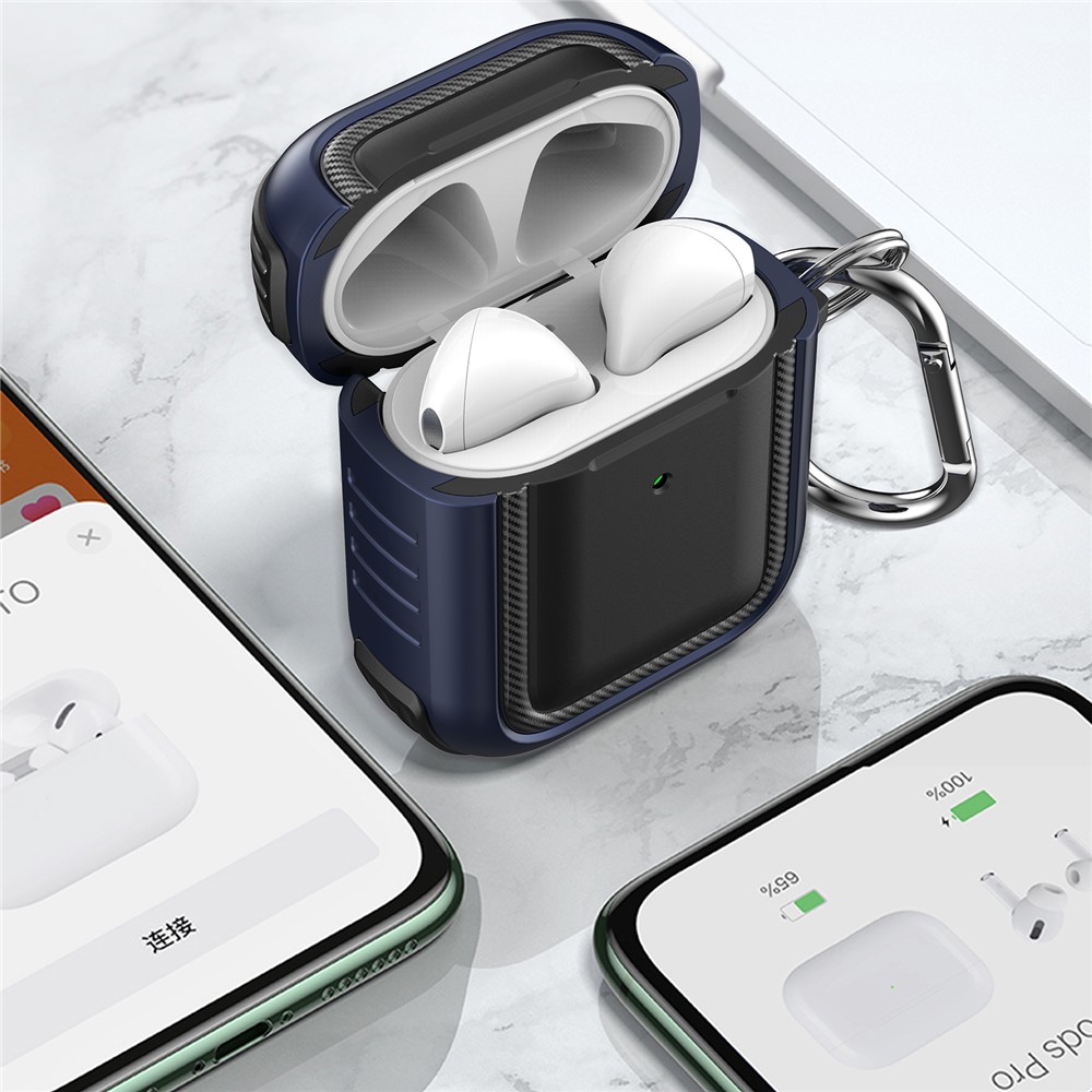 Fashion TPU+PC Anti-drop Dust-proof Wireless Earphone Case Protective Cover for Apple AirPods with Charging Case (2016)/(2019) / AirPods with Wireless Charging Case (2019) - Style 1-13