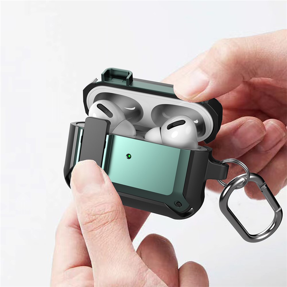 Wireless Earphone Anti-drop TPU+PC Protective Cover Case with Snap-on Lid Design for AirPods Pro - Style 1-3