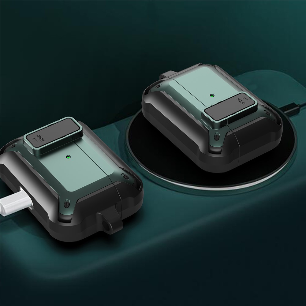 Wireless Earphone Anti-drop TPU+PC Protective Cover Case with Snap-on Lid Design for AirPods Pro - Style 1-6