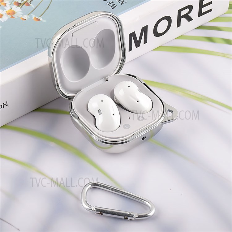 For Samsung Galaxy Buds Live Earphone Case Electroplating Full-body Hard PC Shockproof Headset Box Cover with Hook-4