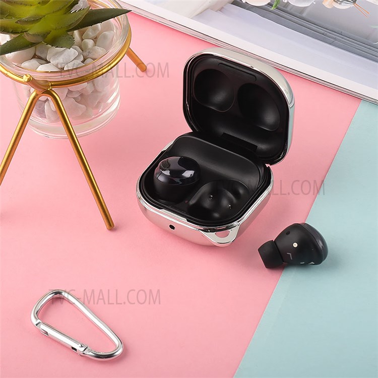 For Samsung Galaxy Buds Live Earphone Case Electroplating Full-body Hard PC Shockproof Headset Box Cover with Hook-5