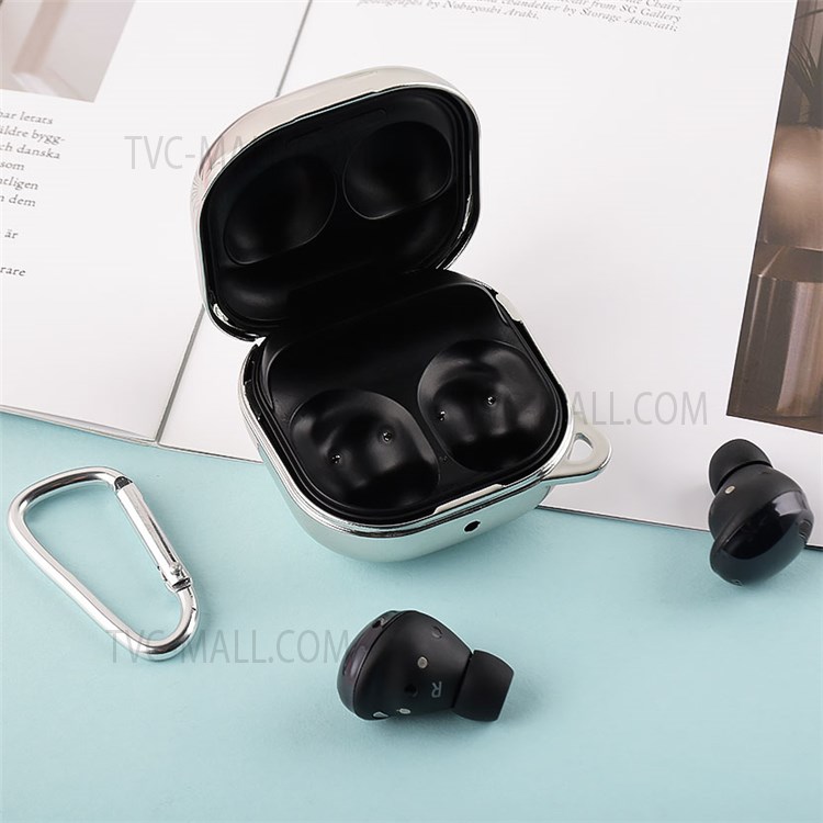 For Samsung Galaxy Buds Live Earphone Case Electroplating Full-body Hard PC Shockproof Headset Box Cover with Hook-7