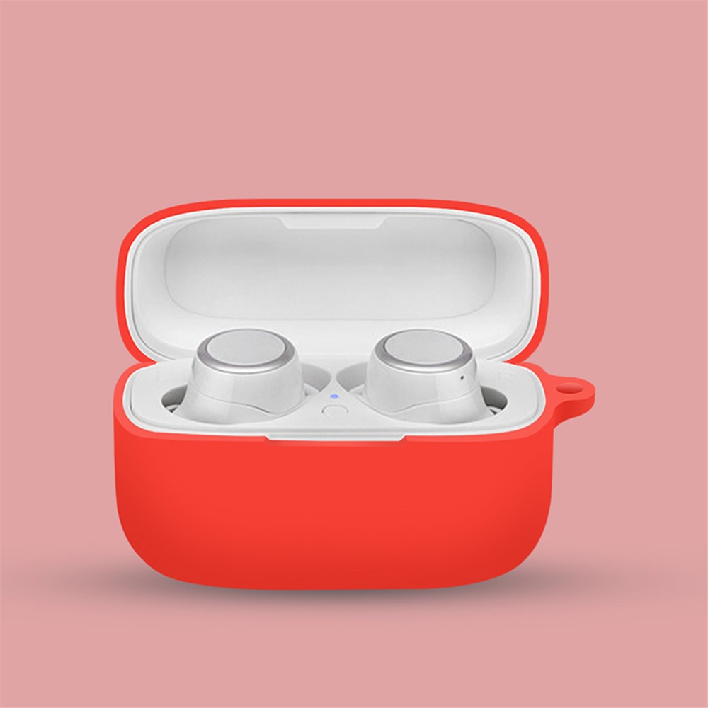 For JBL LIVE 300 TWS Earphone Charging Box Silicone Protective Case Shockproof Earbuds Cover - Red-3