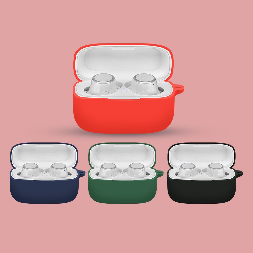 For JBL LIVE 300 TWS Earphone Charging Box Silicone Protective Case Shockproof Earbuds Cover - Red-7