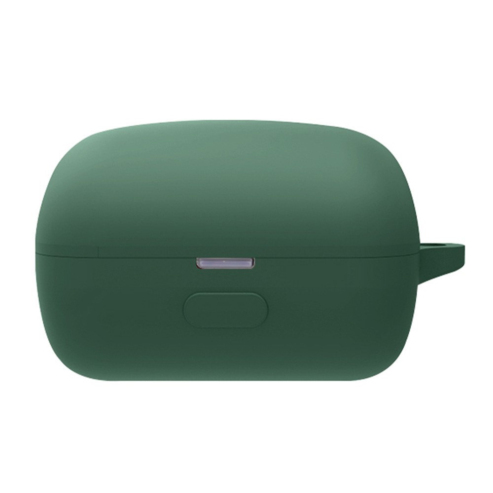 For Sony WF-L900 Earphone Charging Box Silicone Protective Case Bluetooth Earbuds Cover with Buckle - Blackish Green-2