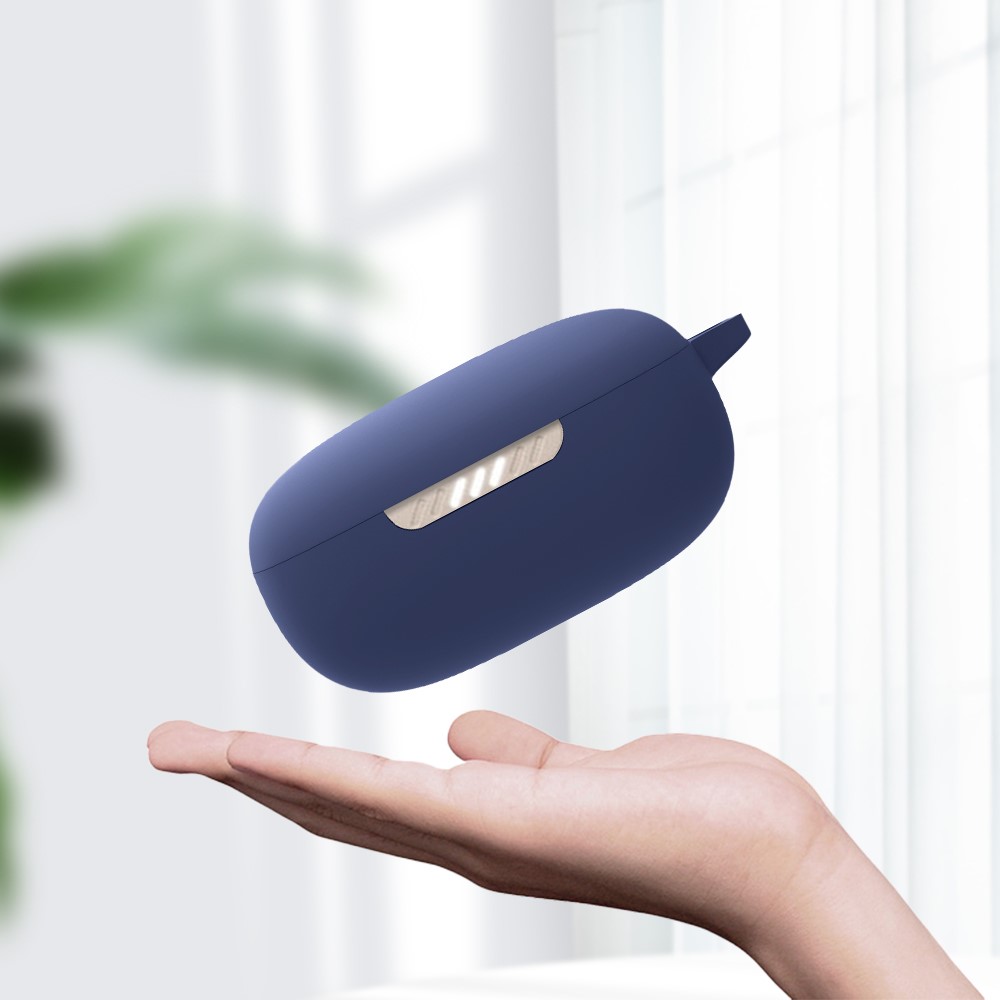 Silicone Protective Case for JBL Live Pro+ TWS, Earphone Charging Box Anti-scratch Dustproof Shell Cover - Dark Blue-2