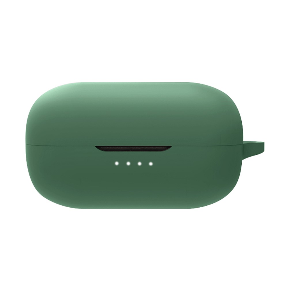 For JBL T280 TWS Earphone Silicone Case Dustproof Headphone Protective Cover with Hanging Buckle - Blackish Green-2