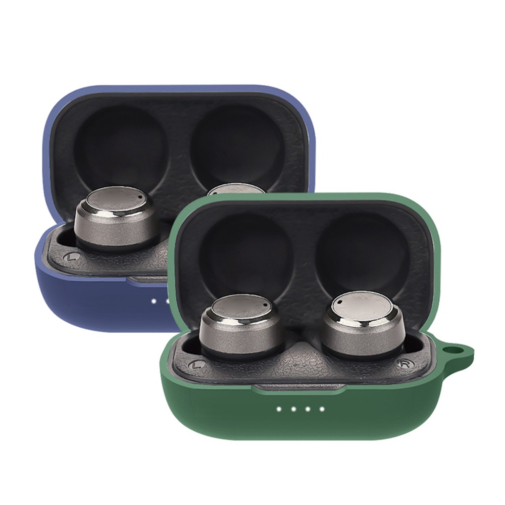 For JBL T280 TWS Earphone Silicone Case Dustproof Headphone Protective Cover with Hanging Buckle - Blackish Green-5