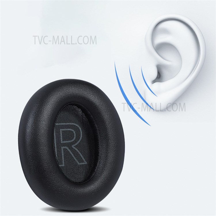 For Anker Soundcore Life Q35 1 Pair Replacement Headphone Earpads Cushion Soft Breathable Headset Protein Leather Earmuffs - Dark Blue-3