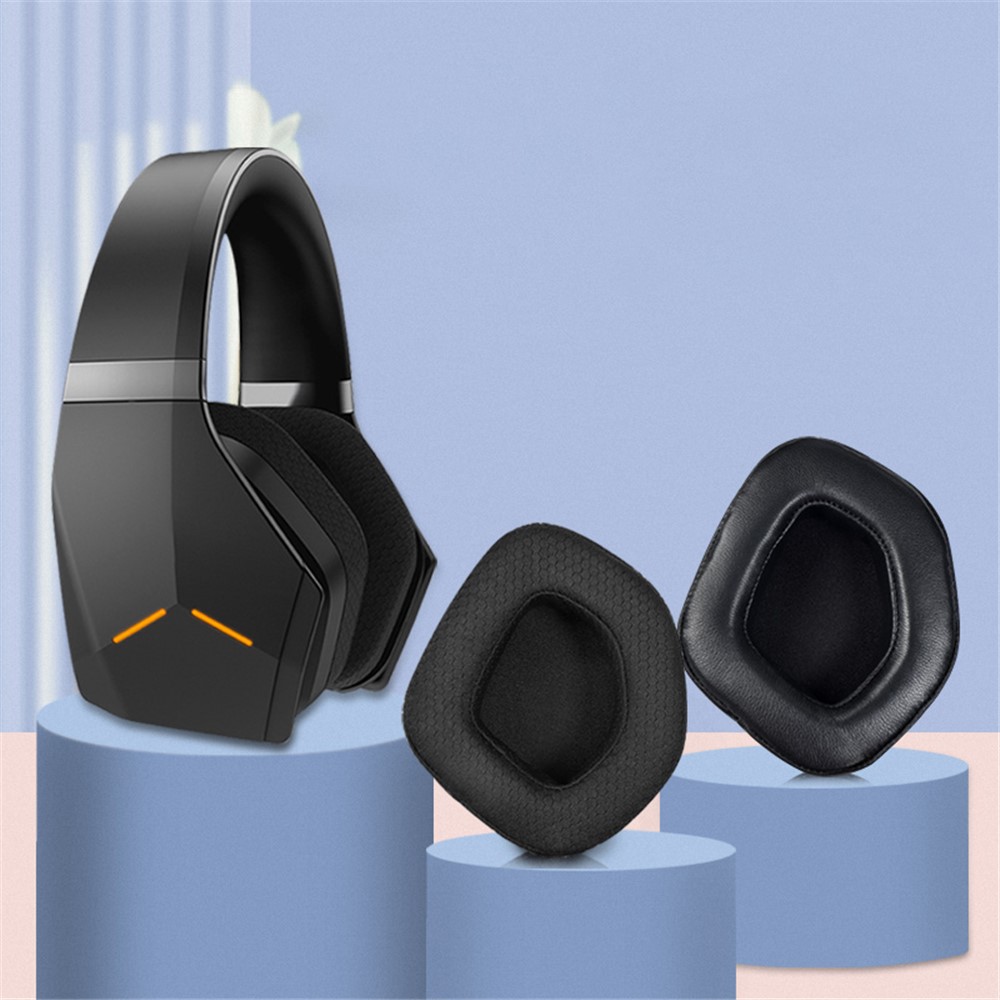 1 Pair Comfortable Earpads for Alienware AW988 Soft Leather Sponge Mesh Cloth Cushions Earphone Accessories Replacement-3