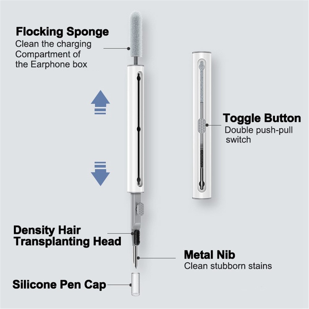 Q5 Bluetooth Headset Cleaner Pen Brush Wireless Earphone Charging Case Cleaning Tool-8