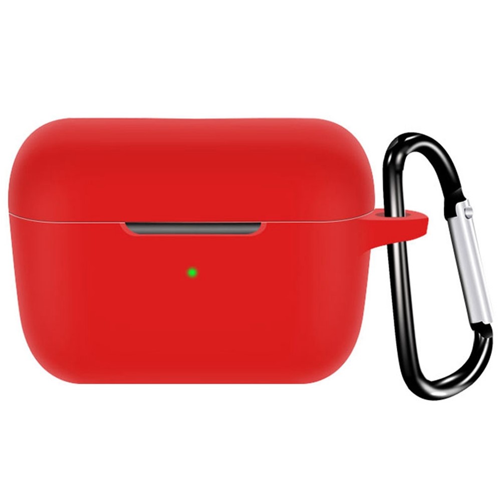 Protective Sleeve Case for Sennheiser CX True Wireless Bluetooth Earphone Dustproof Silicone Cover with Anti-lost Buckle - Red-2