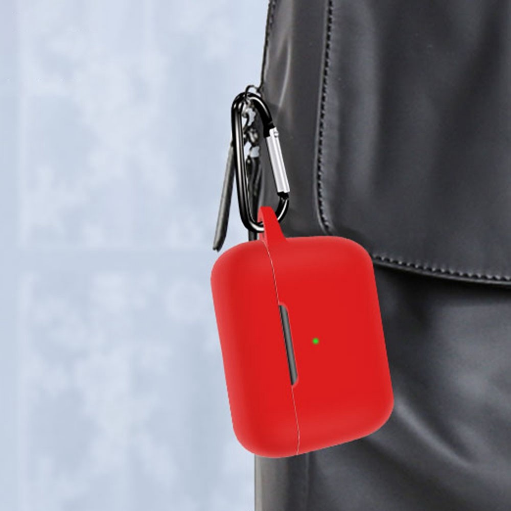 Protective Sleeve Case for Sennheiser CX True Wireless Bluetooth Earphone Dustproof Silicone Cover with Anti-lost Buckle - Red-5