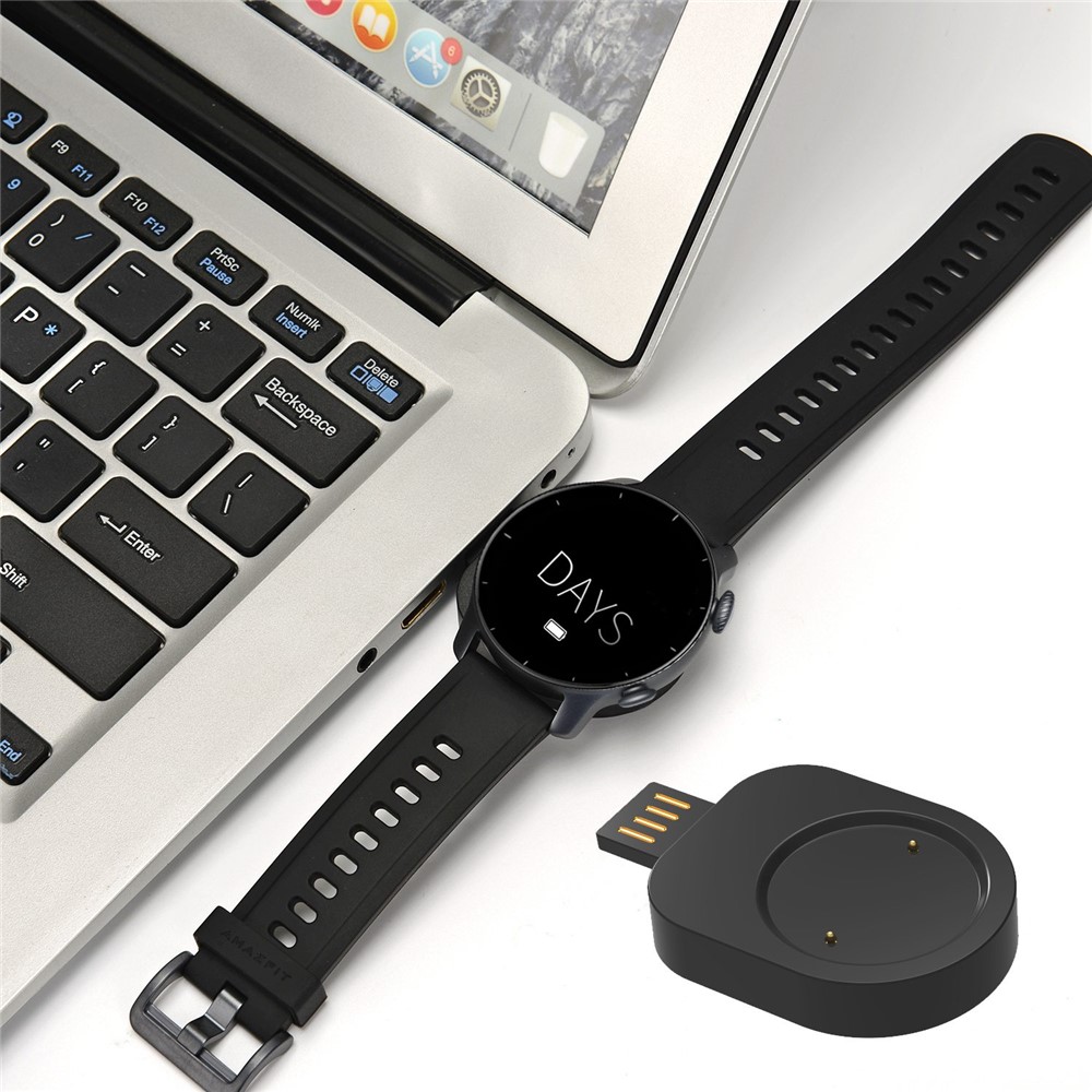 For Huami Amazfit T-Rex 2 A2169 Portable Dual-sided Usable USB Charger Smart Watch Charging Dock-8