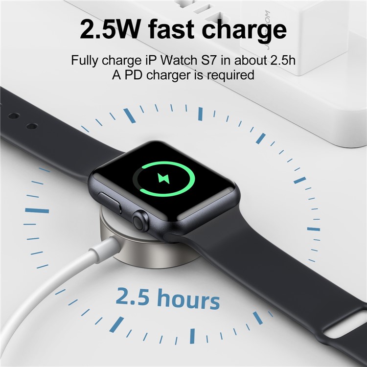 JOYROOM S-IW004 1.2m Type-C Port Magnetic Wireless Charger for Apple iWatch Charging Dock Cable-4