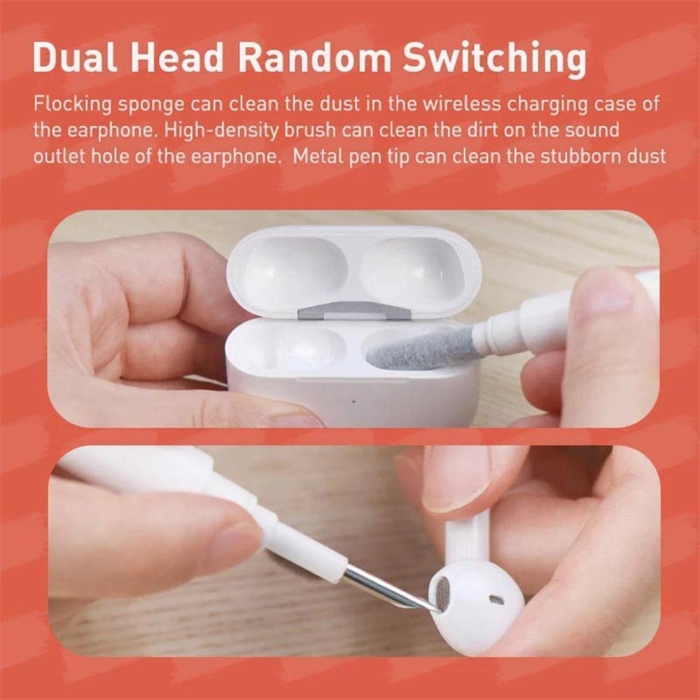 Cleaning Brush + Pen + Keycap Puller Wireless Earphone Computer Keyboard Cleaning Tools Set-5