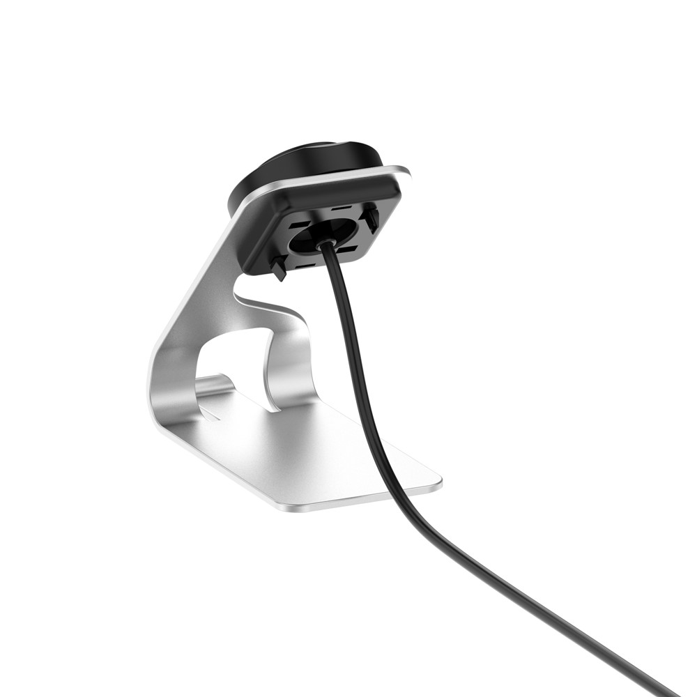 For Huami Amazfit Bip 3 / Amazfit GTR 2 Aluminum Alloy Bracket Watch Charger Charging Dock Stand - Silver-6