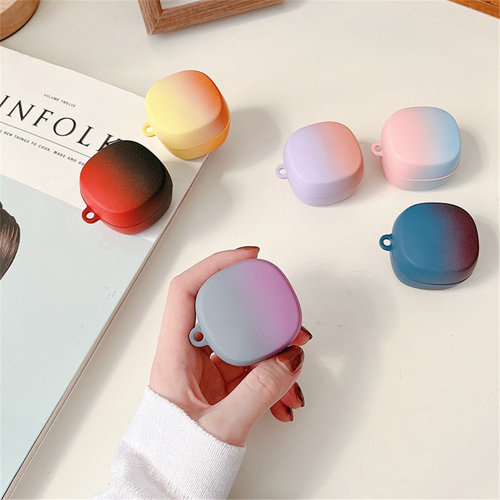 Gradient Matte Case for Baseus WM02 Bluetooth Headset Earbuds Protector Anti-fall Hard PC Shell - Purple / Orange-14