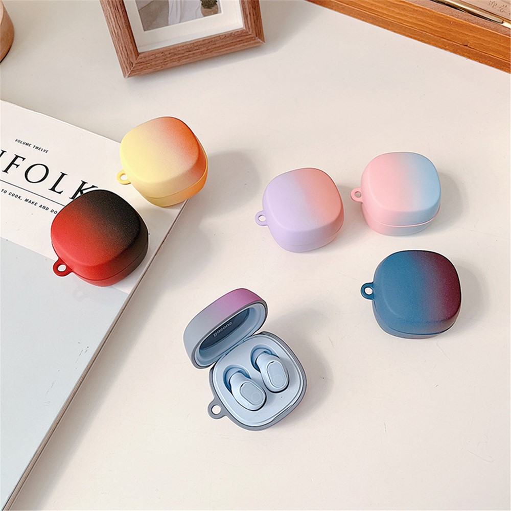 Gradient Matte Case for Baseus WM02 Bluetooth Headset Earbuds Protector Anti-fall Hard PC Shell - Purple / Orange-15