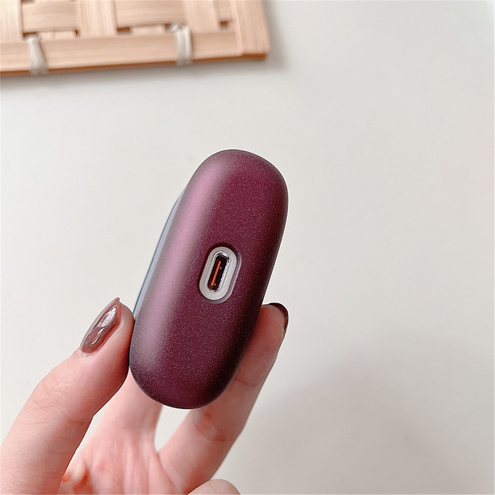 Gradient Matte Case for Baseus M2 Bluetooth Headset Earbuds Protector Shockproof Hard PC Shell - Purple / Orange-2