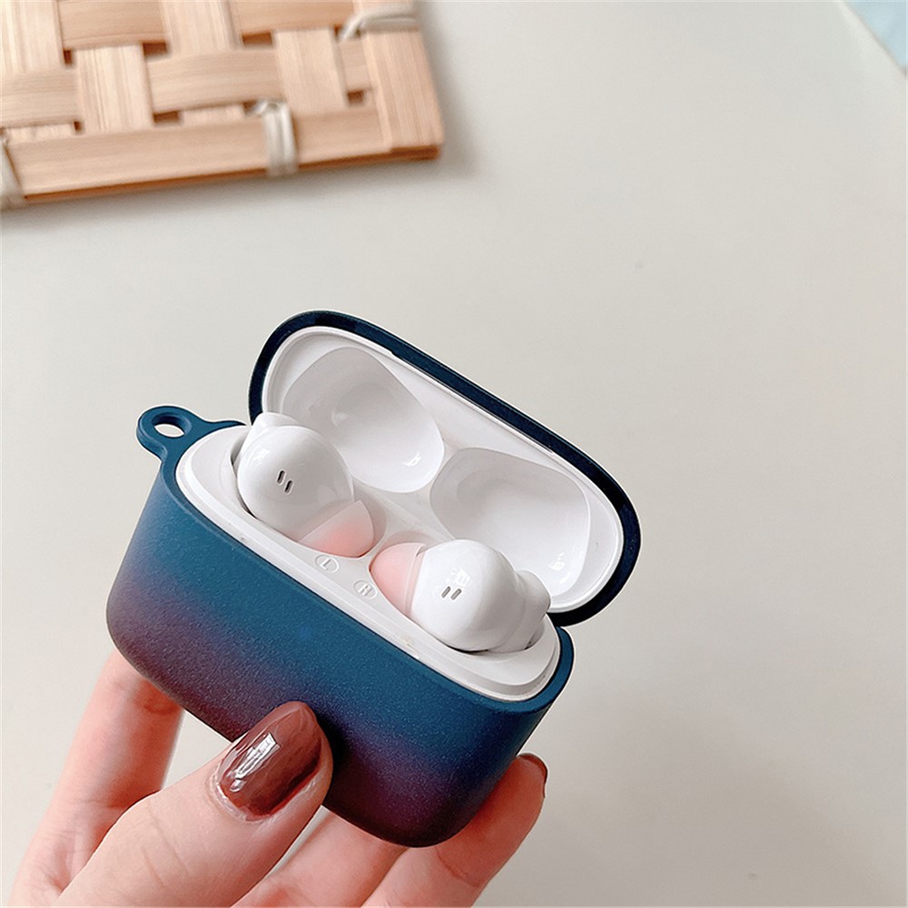 Gradient Matte Case for Baseus M2 Bluetooth Headset Earbuds Protector Shockproof Hard PC Shell - Purple / Orange-3