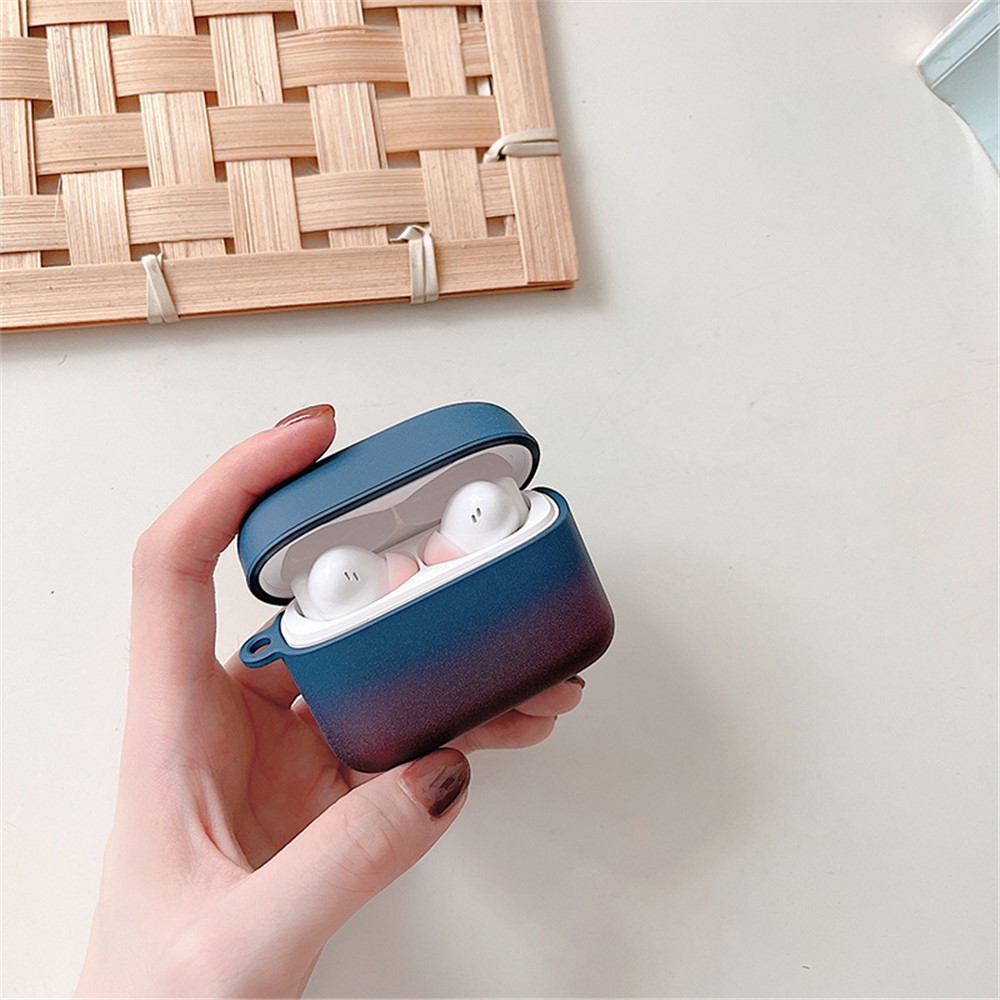 Gradient Matte Case for Baseus M2 Bluetooth Headset Earbuds Protector Shockproof Hard PC Shell - Purple / Orange-5