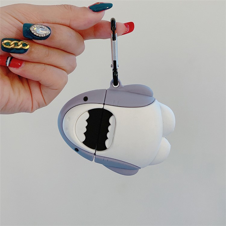 For AirPods Pro 2 3D Cartoon Animal Protective Soft Silicone Shockproof Earphone Cover with Keychain - 0091-KO-2