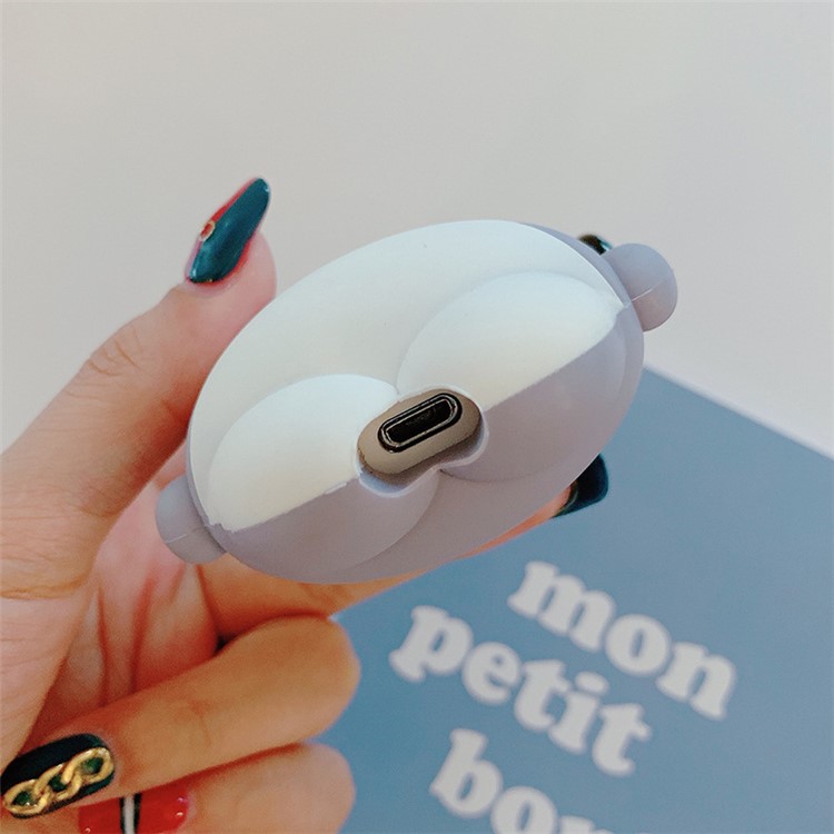 For AirPods Pro 2 3D Cartoon Animal Protective Soft Silicone Shockproof Earphone Cover with Keychain - 0091-KO-3