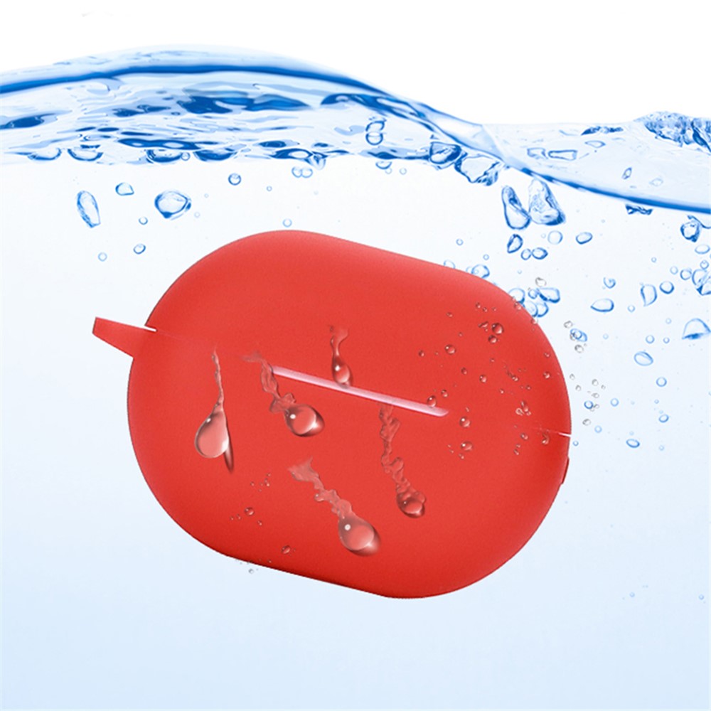 For Huawei FreeBuds Pro 2 Bluetooth Earphone Silicone Case Dust Plug Design Protective Cover with Anti-lost Buckle - Red-2