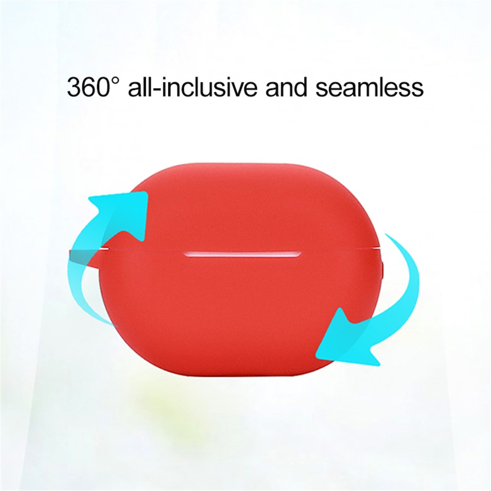 For Huawei FreeBuds Pro 2 Bluetooth Earphone Silicone Case Dust Plug Design Protective Cover with Anti-lost Buckle - Red-3