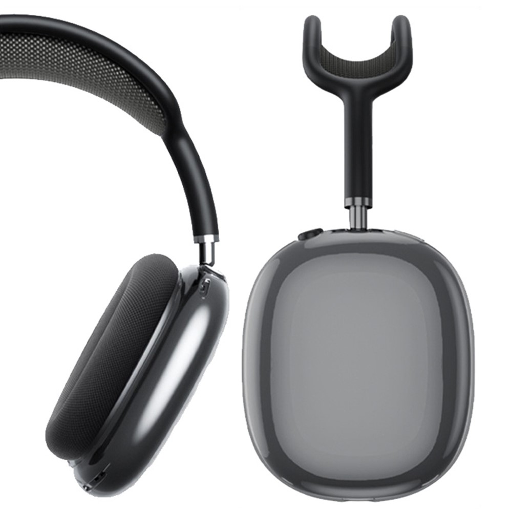 Soft TPU Headphone Case for Apple AirPods Max, Scratch-proof Headset Protective Sleeve Cover - Transparent Black