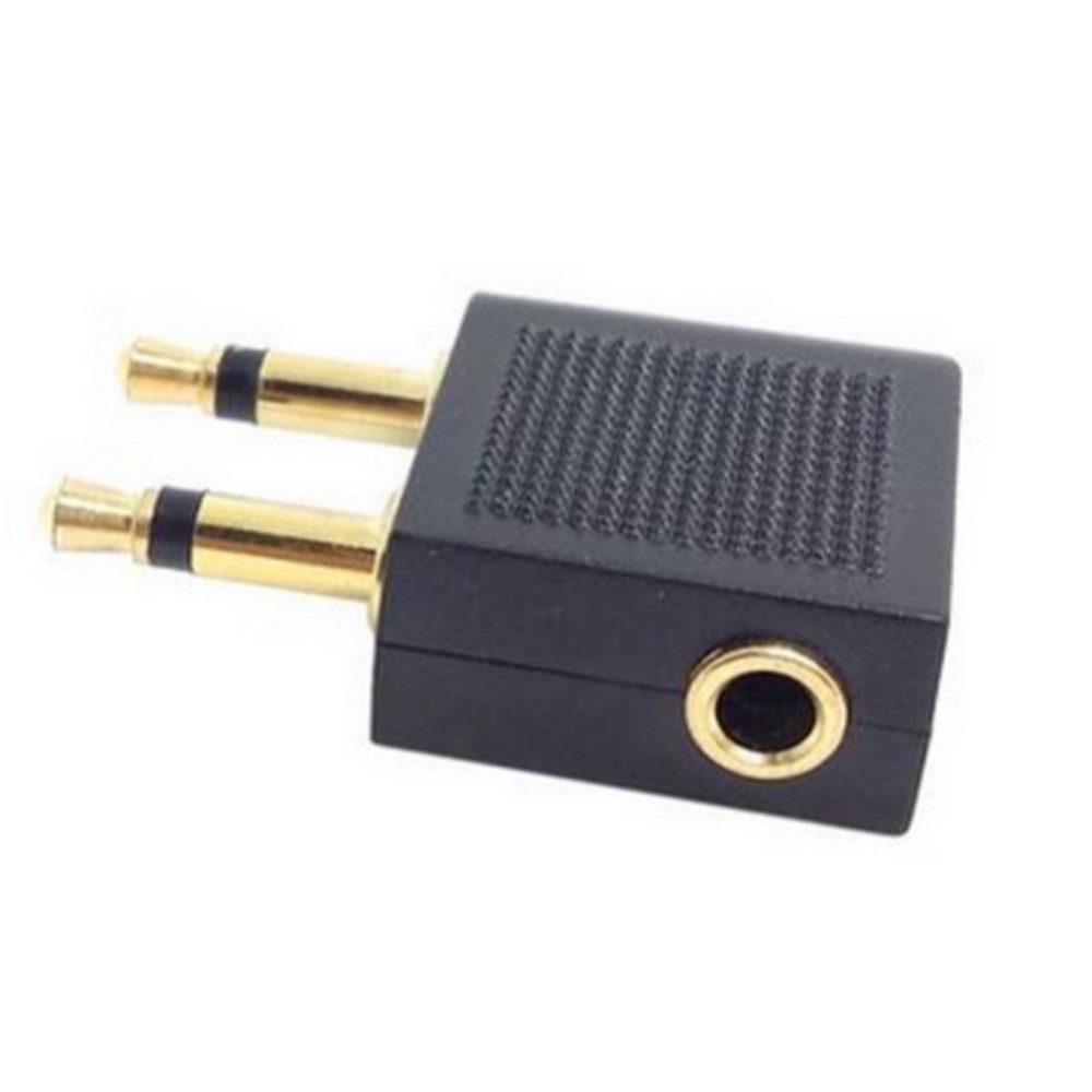 Dual 3.5mm Male to Female Airplane Headphone Adapter Gold Plated Stereo 3.5mm AUX Splitter Airline Audio Converter-5