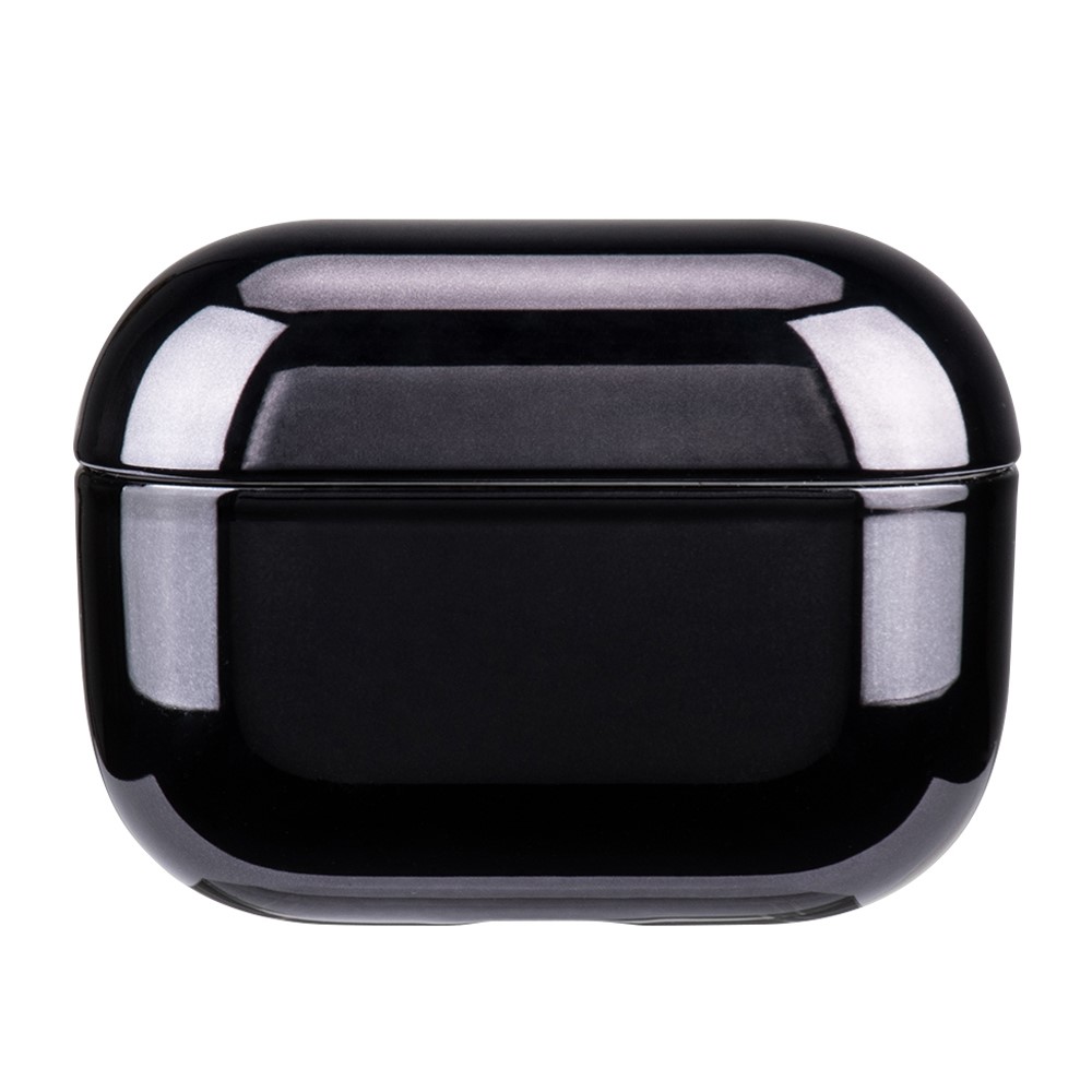 For AirPods Pro (Gen 2) (USB-C) / Pro 2 Bluetooth-compatible Earphone Protective Case Electroplated PC Anti-drop Cover - Black