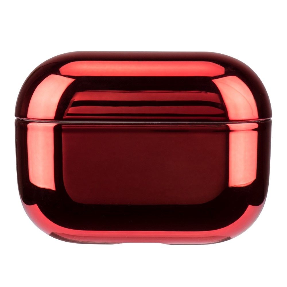 For AirPods Pro (Gen 2) (USB-C) / Pro 2 Bluetooth-compatible Earphone Protective Case Electroplated PC Anti-drop Cover - Red