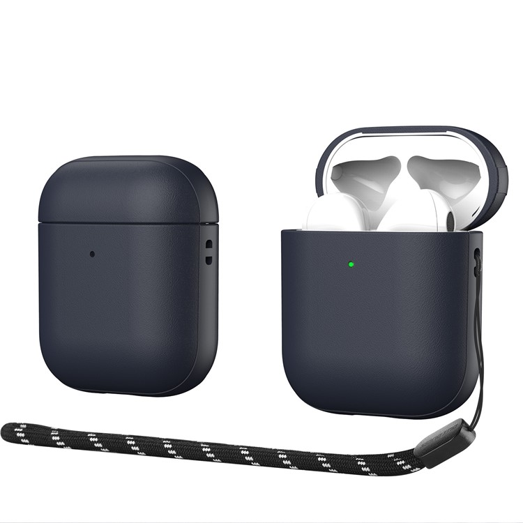 Serie Dux Ducis Plen Para Apple AirPods Con Estuche de Carga (2016) (2019) / AirPods Con Caja de Carga Inalámbrica (2019) Case de Protección de TPU de Auriculares - Azul-2