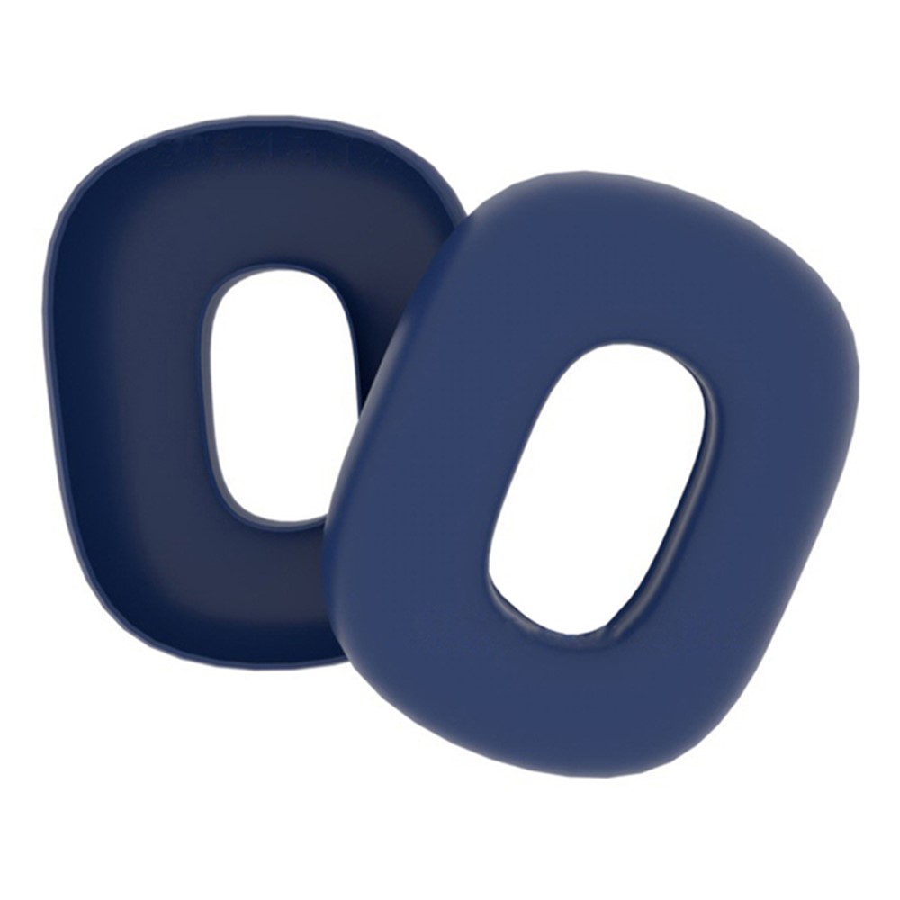 1 Pair for AirPods Max with USB-C / Max Headphone Silicone Ear Cap Cover Earpad Protective Shell - Dark Blue