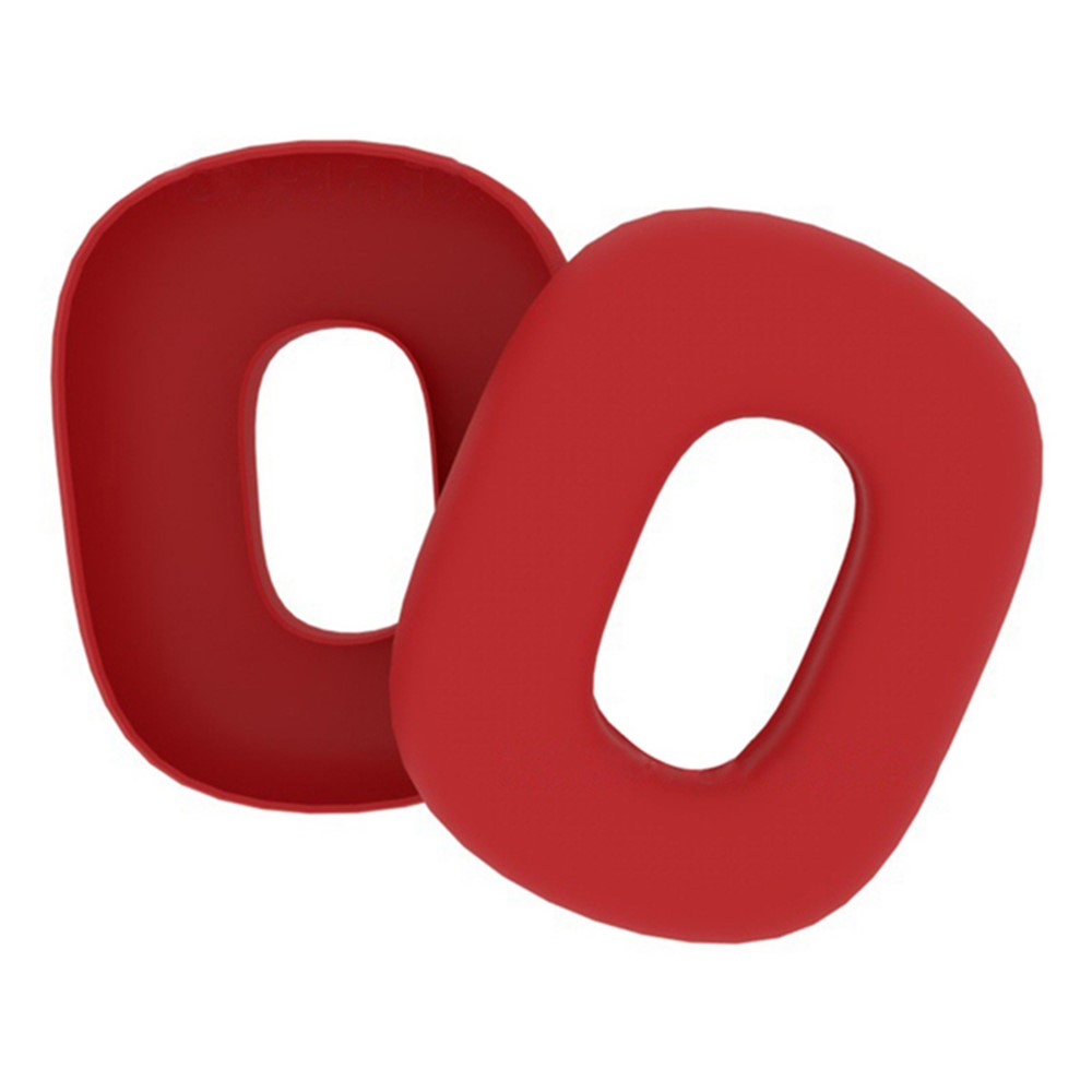 1 Pair for AirPods Max with USB-C / Max Headphone Silicone Ear Cap Cover Earpad Protective Shell - Red