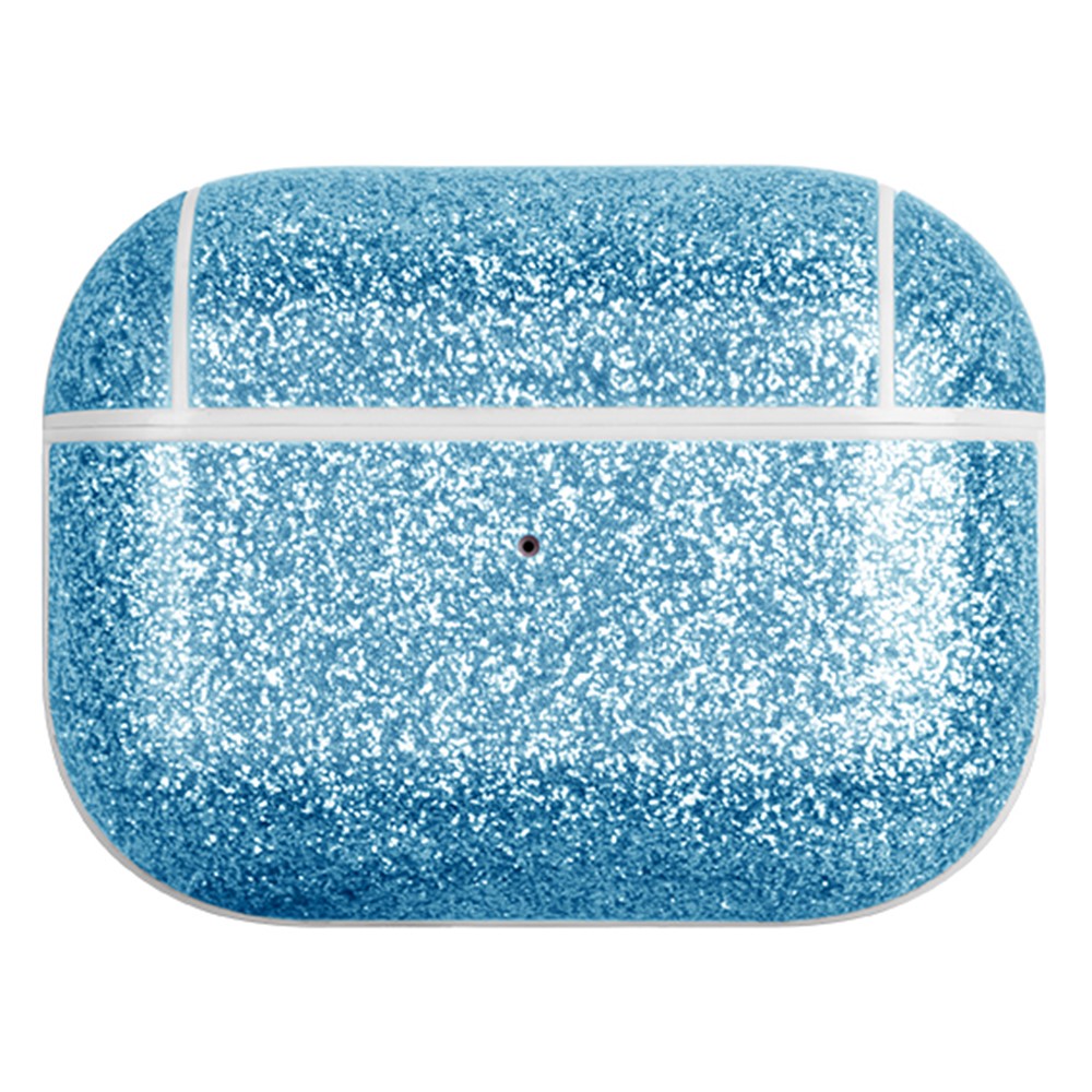 For AirPods Pro (Gen 2) (USB-C) / Pro 2 Charging Case Cover Bluetooth-compatible Earbuds Glitter PU+TPU Protective Case - Blue