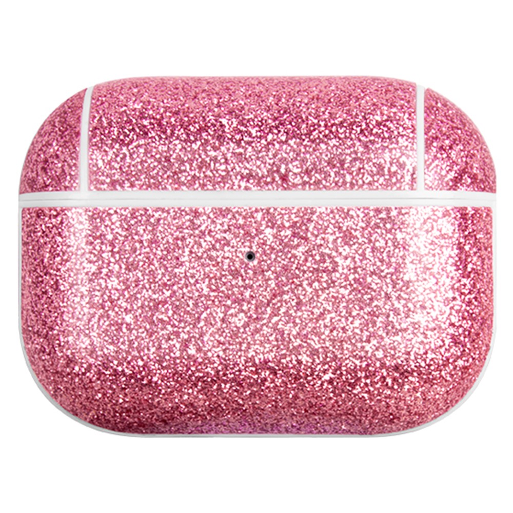 For AirPods Pro (Gen 2) (USB-C) / Pro 2 Charging Case Cover Bluetooth-compatible Earbuds Glitter PU+TPU Protective Case - Rose