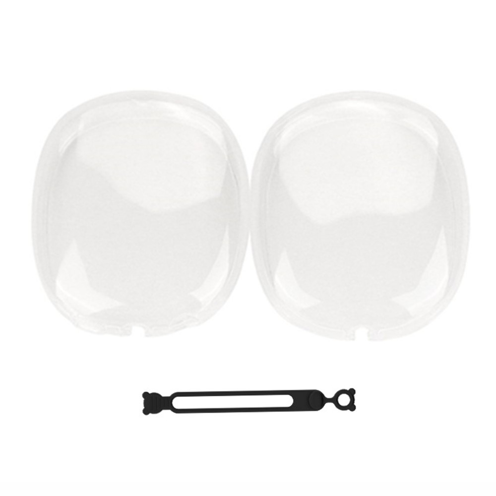 1 Pair For AirPods Max with USB-C / Max Ear Pad TPU Case Sleeve Clear Design Headphone Earpad Cover - Transparent