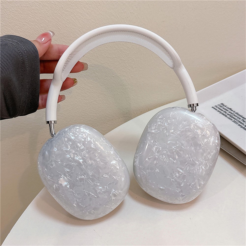 1 Pair TPU Earphone Ear Pads for AirPods Max with USB-C / Max Replacement Earpads Headphone Ear Cushions - White