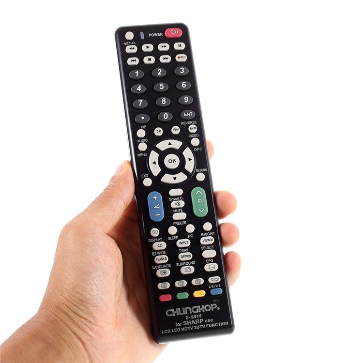 CHUNGHOP E-S915 Universal TV Remote Control for Sharp LCD LED HDTV 3DTV-6