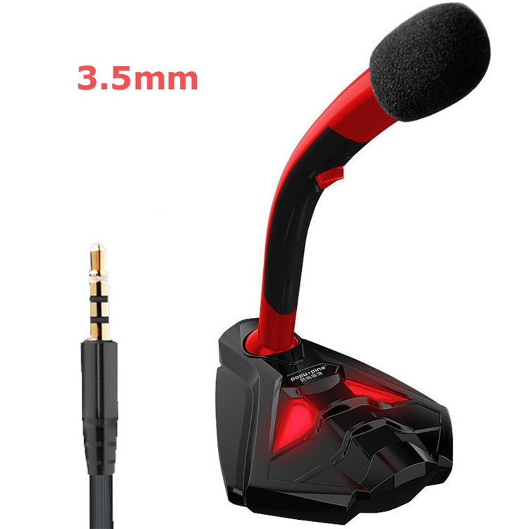 K1 High Sensitivity Low Frequency Computer Microphone - Black/Red-1